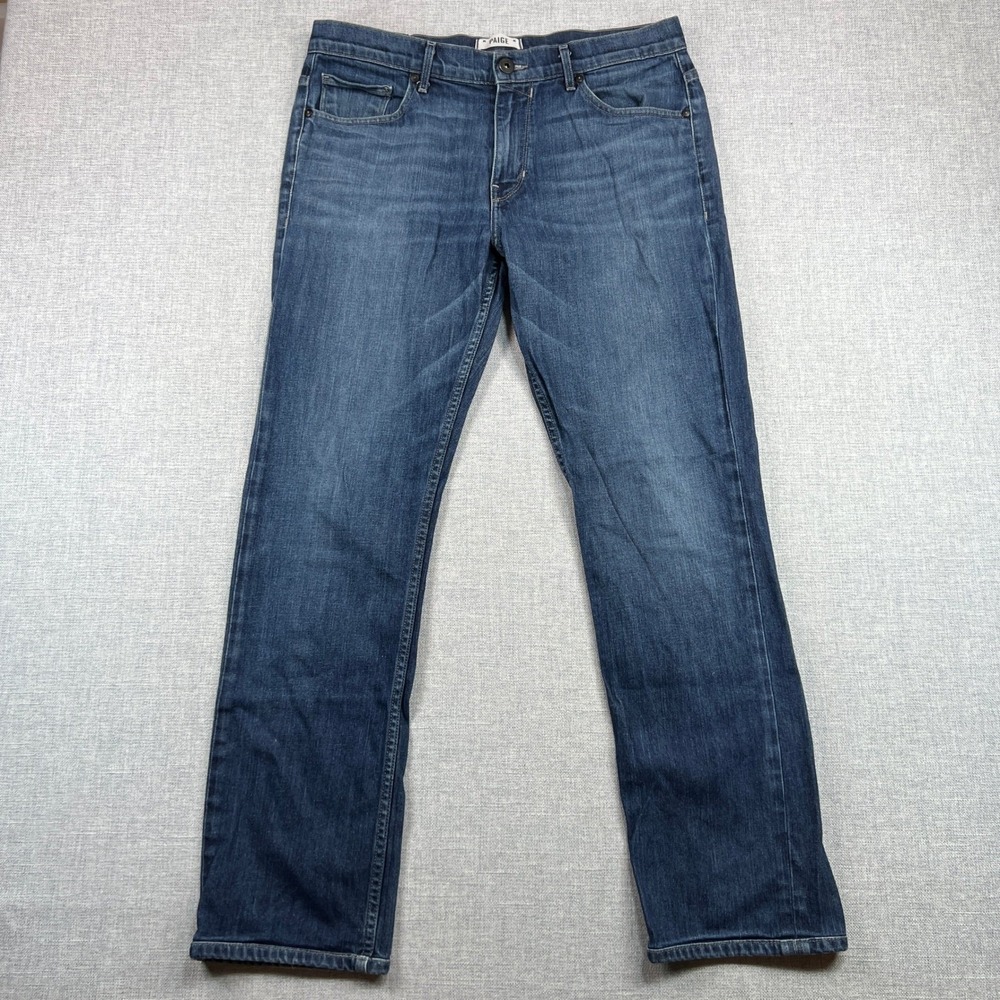 Paige Normandie Mens Jeans 34x31 Blue Denim Slim Straight Leg Ponyboy Stretch